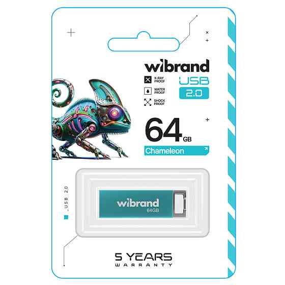 Флешка flash Wibrand USB 2.0 Chameleon 64Gb Light blue WI2.0 / CH64U6LU Одеса