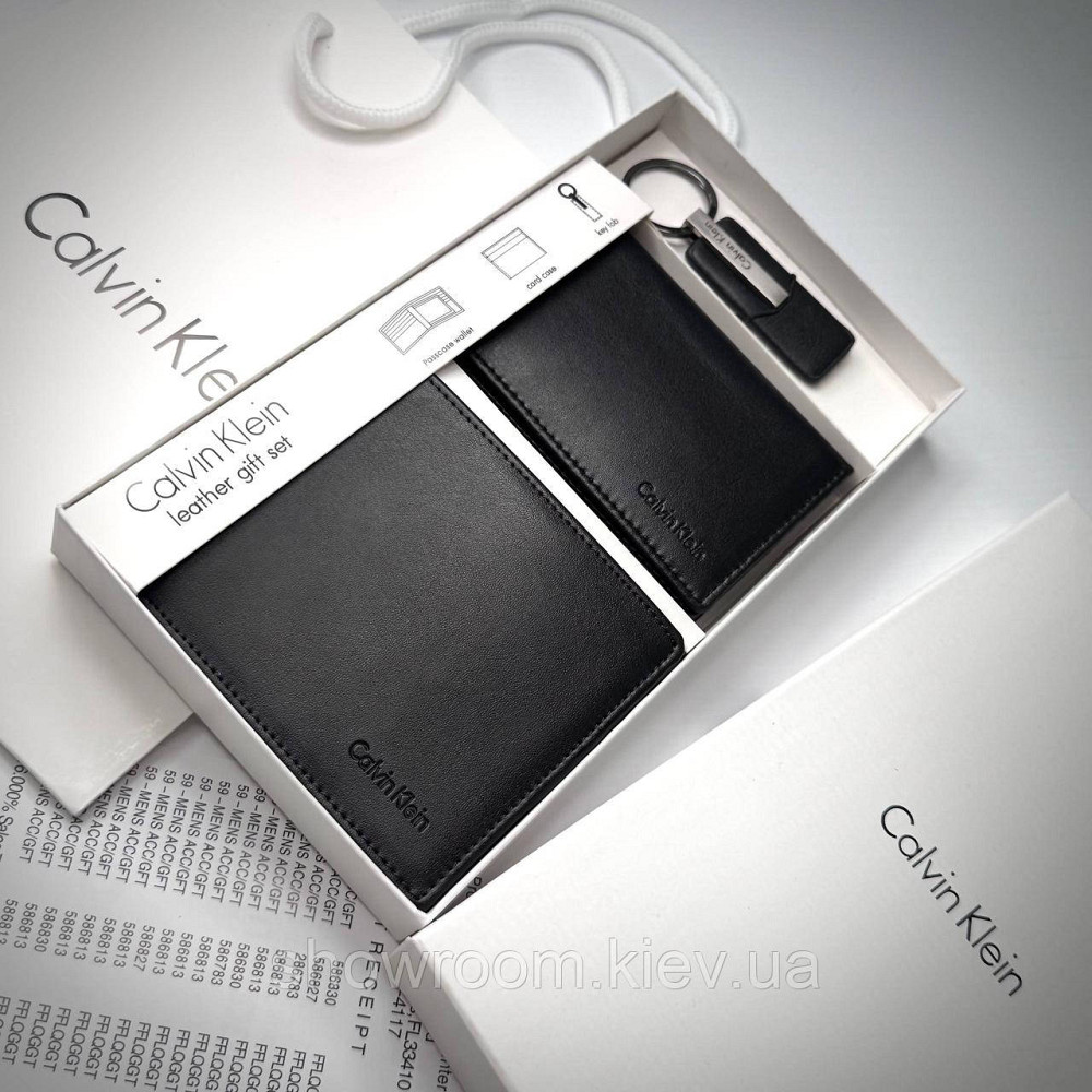 Фирменный мужской набор: кошелек и картхолдер в подарочной упаковке (2644) Киев - изображение 3