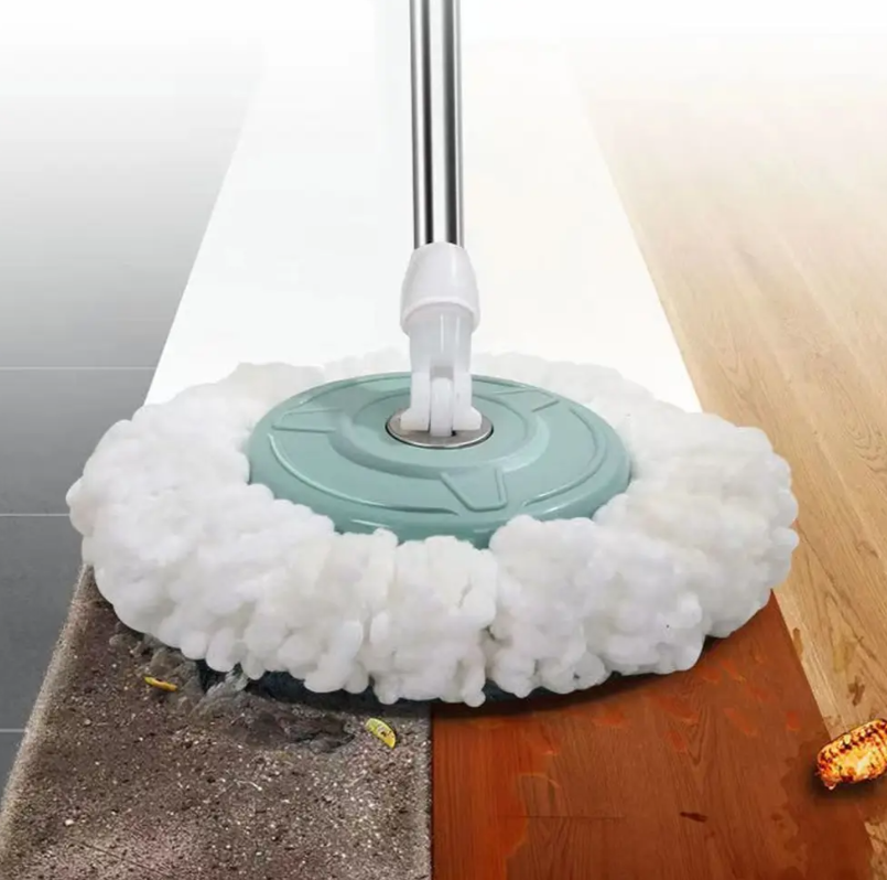 Кругла швабра з відром , ручним віджимом і насадкою з мікрофібри для швидкого прибирання Одеса - фото 2