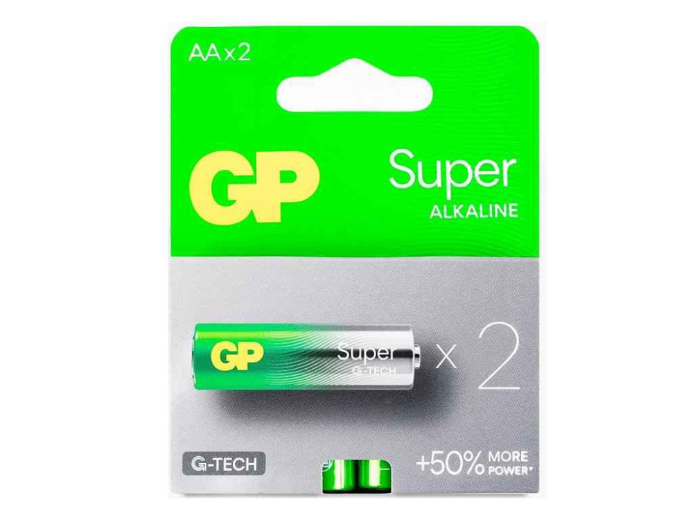 Батарейка лужна LR03/AAA Super alkaline 1.5V 24A21-SB2 2шт (блістер) ТМ GP Київ - фото 1