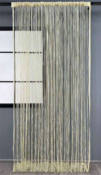 Шторы-нити Rovi Premium с люрексом Кремовый 300х300см 1 шт (61-116) Киев - изображение 2
