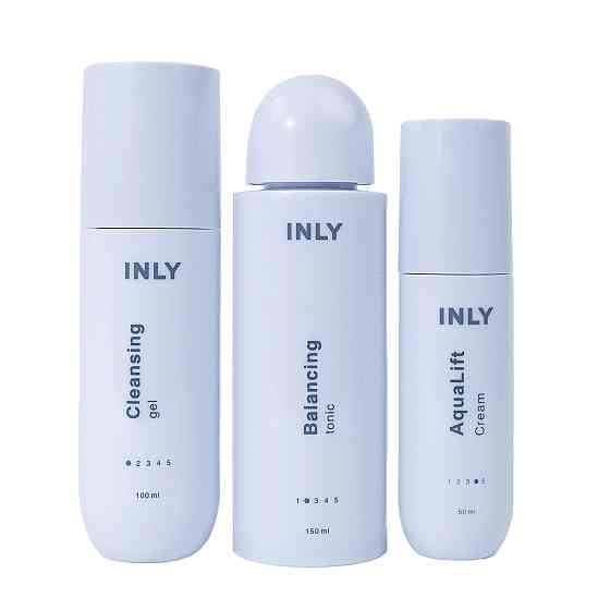 Набор Glow из трех средств для базового ухода для кожи лица INLY Киев