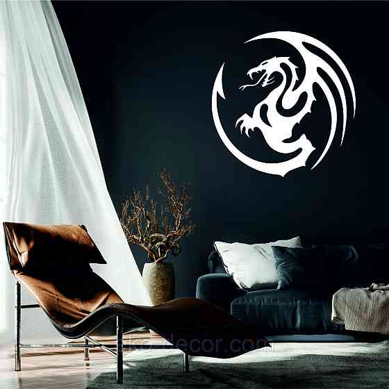 Декоративное настенное Панно «Дракон» Декор на стену 90*90 см, Белый Киев