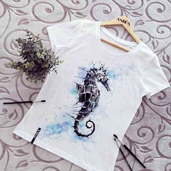 Футболка жіноча з принтом  46 Біла 2664084953 Дніпро