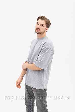 Футболка оверсайз RAY OVERSIZE мужская серый меланж (U0104M-Grey Heather) Киев