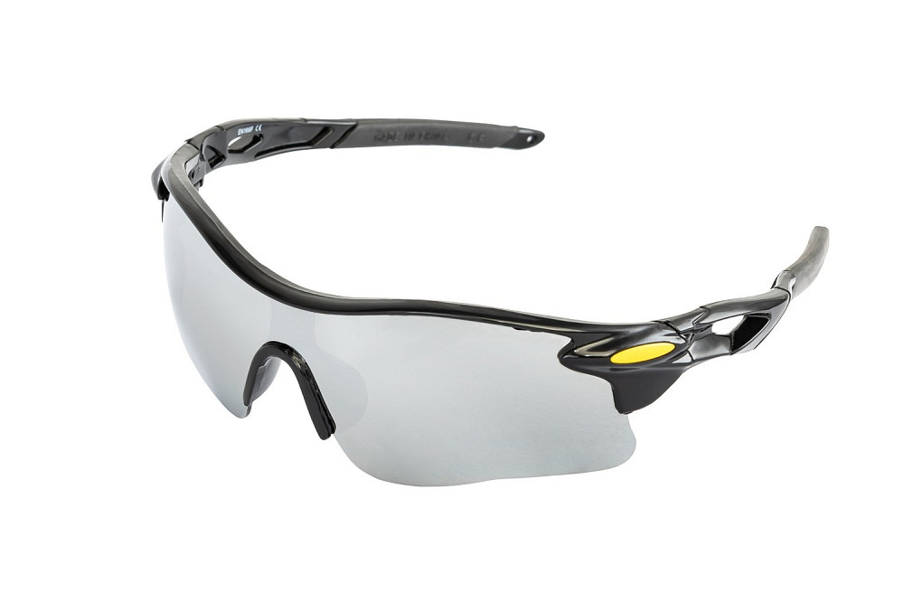 Окуляри відкриті MASTERTOOL SPORTLINE SILVER MIRROR панорамна лінза напівоправа протиковзкі дужки 82-0013 Коломия - фото 1