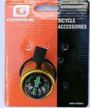 Звонок велосипедный (золотой с компасом, противоударный) () Мукачево