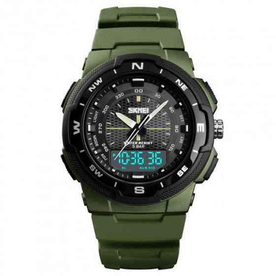 Чоловічий спортивний годинник Skmei 1454 Зелений Київ