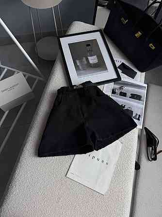 Женские базовые повседневные шорты турецкий кашемир Черный, 46 Одесса