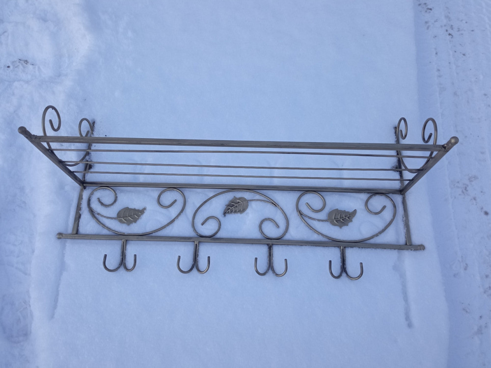 Вішалка кована настінна середня M-081 для одягу Київ - фото 2