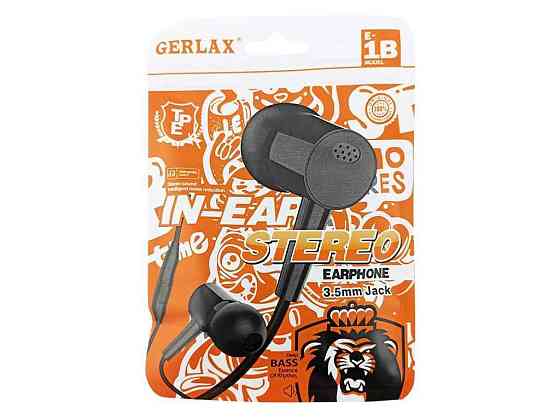 Навушники Hands Free E1B чорний ТМ Gerlax Київ