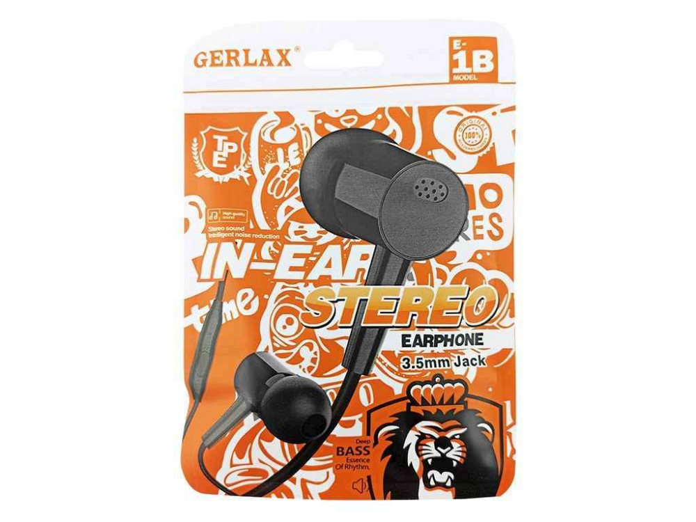 Навушники Hands Free E1B чорний ТМ Gerlax Київ - фото 1