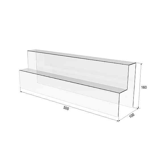 Горка EKOSTAR под товар на 2 ступеньки из акрила 500х100х160 Киев