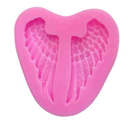 Молд силиконовый Крылья Ангела 68 на 66 мм розовый Киев