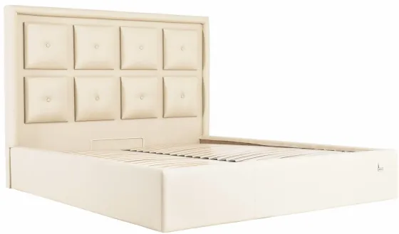 Кровать Двуспальная Windsor VIP 160 х 200 см Fly 2207 С дополнительной металлической цельносварной рамой Бежевый Киев