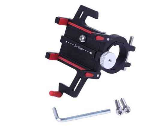 Держатель телефона HFCM-23  (крепление на руль), алюминий, красный Мукачево