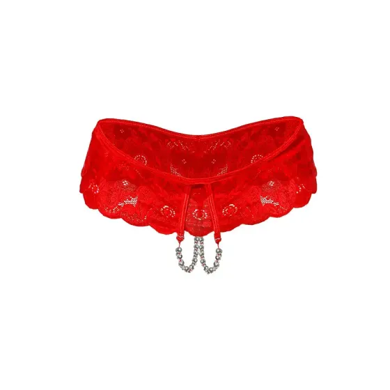 Сексуальні відкриті трусики Art of Sex - Isabell, колір червоний, розмір L-2XL Львів