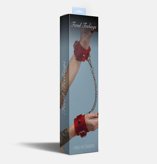 Наручники Feral Feelings - Hand Restraints Red Trasparent Sex Aura Київ - фото 2