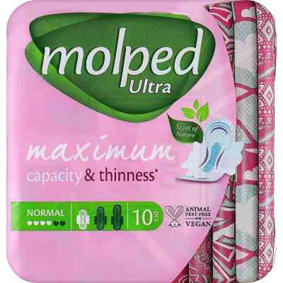 Гигиенические прокладки Molped Ultra Normal Deo Floral 4 капли 10 шт. (8690536838547) Винница