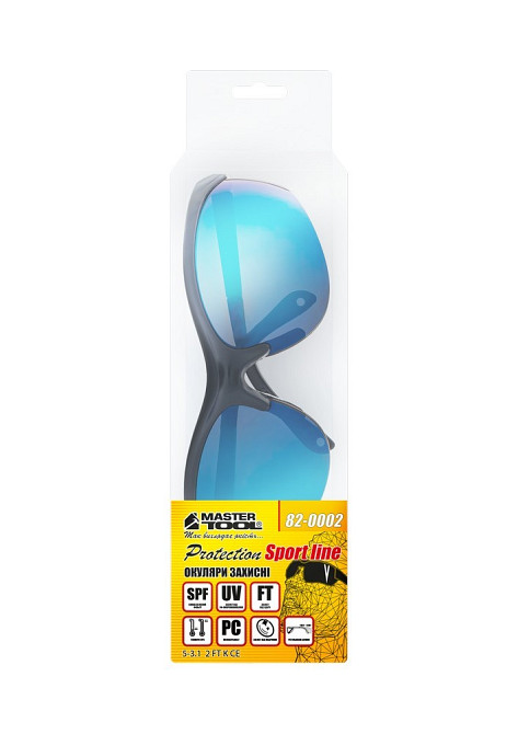 MASTERTOOL Окуляри відкриті MASTERTOOL SPORTLINE BLUE MIRROR захист від подряпин ANTI-SCRATCH р Коломия - фото 10