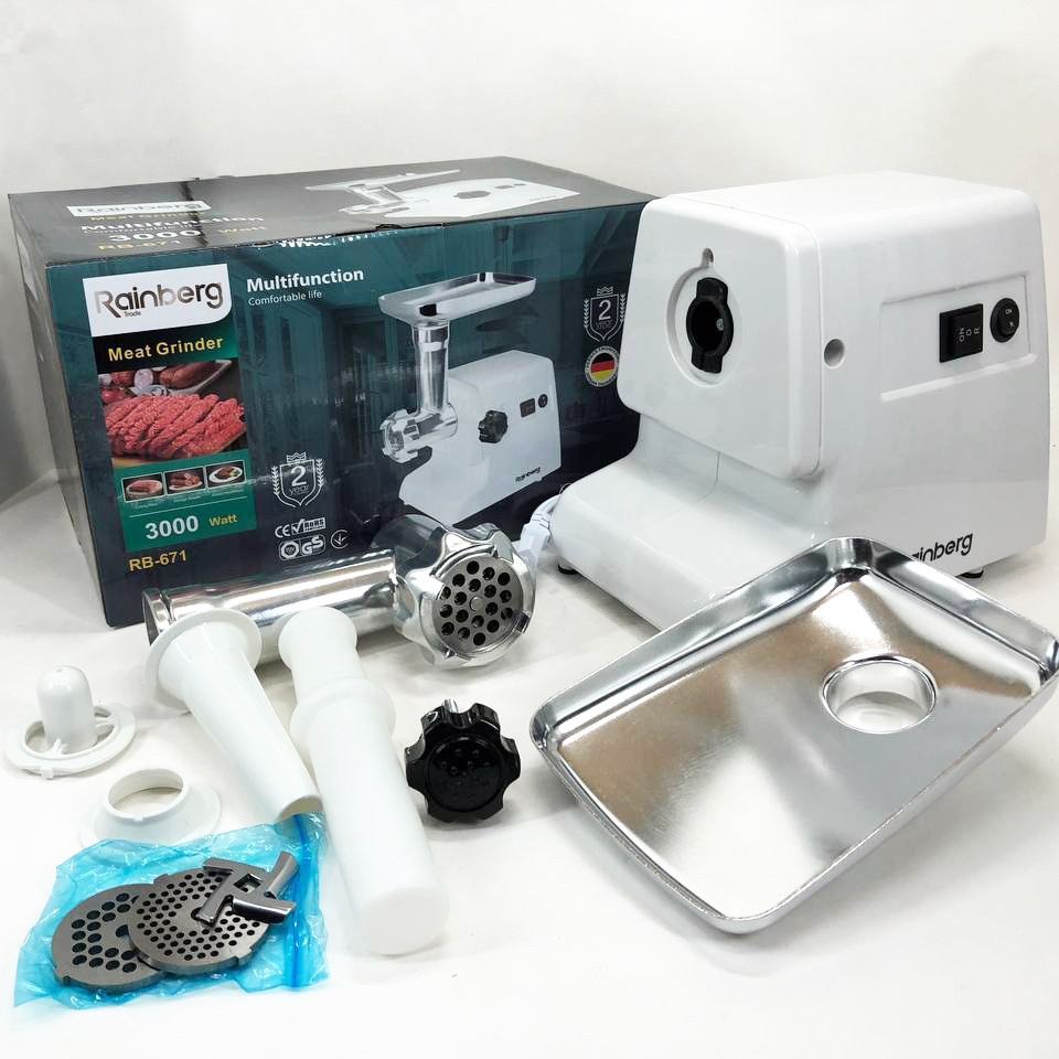 Мини мясорубки Rainberg RB-671 2200Вт, Шнековая электро мясорубка, Мясорубки шнековые, Топ мясорубок KC-42 Львов - изображение 7