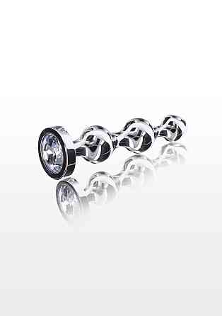 Анальная елочка металлическая с кристаллом Toy Joy Diamond Star Beads, Small Sex Aura Киев