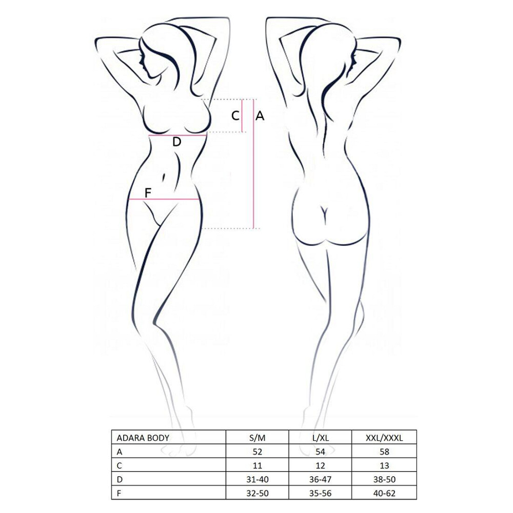 Боди монокини Passion ADARA BODY S/M, black Sex Aura Киев - изображение 2
