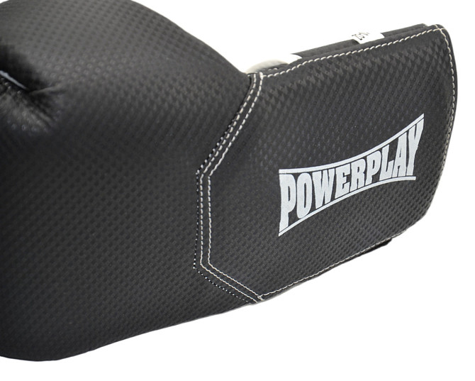 Боксерські рукавиці PowerPlay 3011 Evolutions Чорно-Білі карбон 16 унцій (капа в подарунок) Каменское - изображение 10