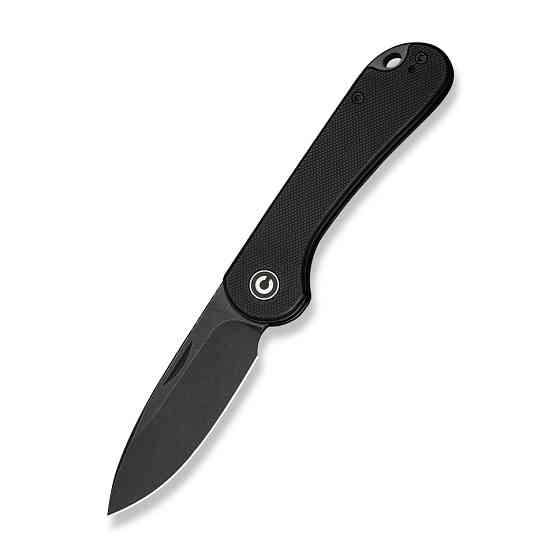 Ніж складаний кишеньковий Civivi Elementum Slip Joint, (7.5 см) 14C28N / G10 чорний Киев