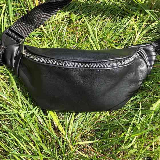 Мужская кожаная бананка, кожаная сумка бананка через плечо, мужская кожаная бананка на пояс Киев