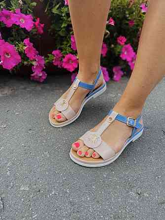 Kentro Босоніжки жіночі KENTO 110 пудра (літо, шкіра/лак натуральна) (927) Коломыя