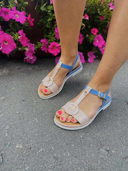 Kentro Босоніжки жіночі KENTO 110 пудра (літо, шкіра/лак натуральна) (927) Коломыя - изображение 5