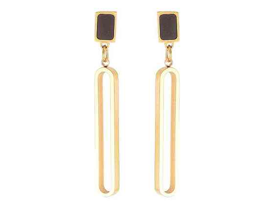Серьги пусеты TTM Stainless Steel 14K Декоративные подвески (335953) 4,2см ТМ XUPING Киев