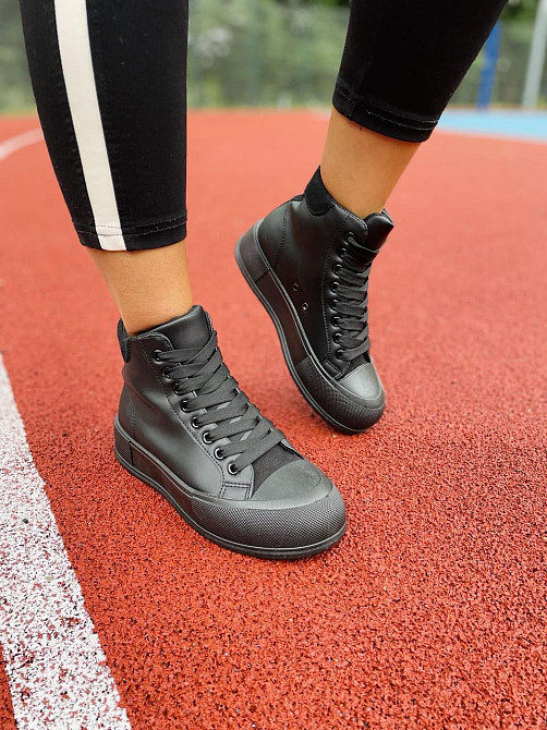 No brend Кеди жіночі M119-1 чорні (весна-осінь, еко-шкіра) (4748) Коломия - фото 9