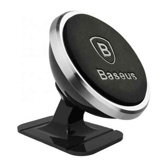 Магнитный автомобильный держатель для смартфона Baseus Car and Desk Holder SUGENT-NT0S (Серебристый) Николаев