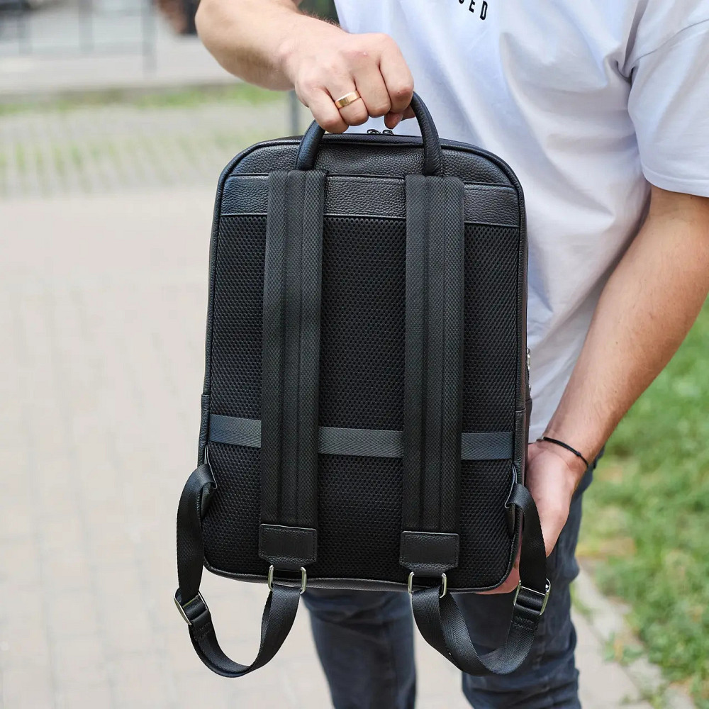 Міський чоловічий шкіряний рюкзак, практичний рюкзак-портфель для хлопця, чоловіки Tiding Київ - фото 9