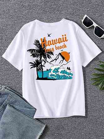 Футболка мужская с принтом  42 Белая 2664090318 Днепр