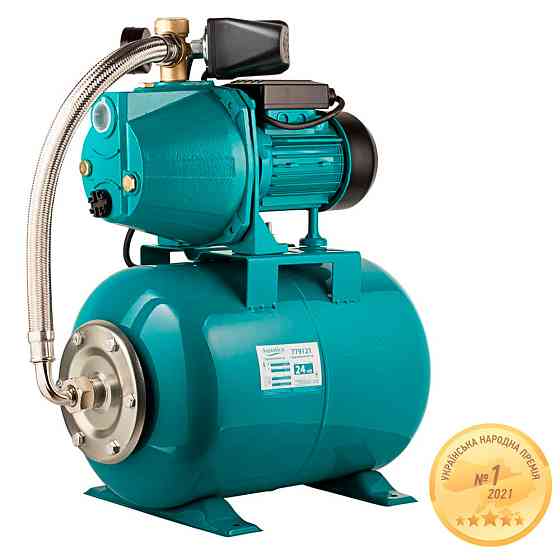 Станция 0.75кВт Hmax48м Qmax 55л/мин (самовсасывающий насос) 24л Украина AQUATICA JETa80A5/UA (775092/24) Ровно