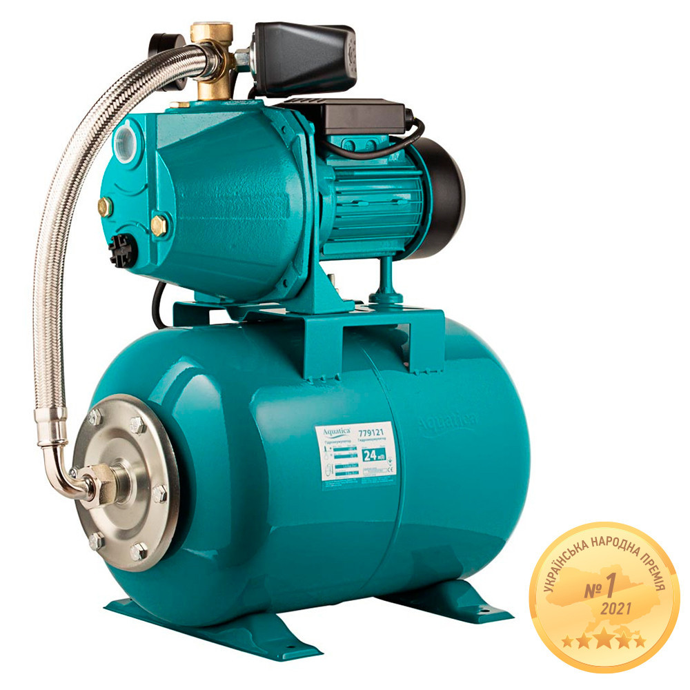 Станция 0.75кВт Hmax48м Qmax 55л/мин (самовсасывающий насос) 24л Украина AQUATICA JETa80A5/UA (775092/24) Ровно - изображение 1