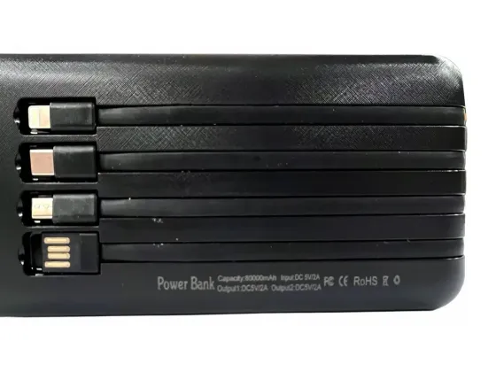 Зовнішній акумулятор (power bank) 80000мАг 8Вт Solar для зарядки пристроїв, з сонячною батареєю Київ
