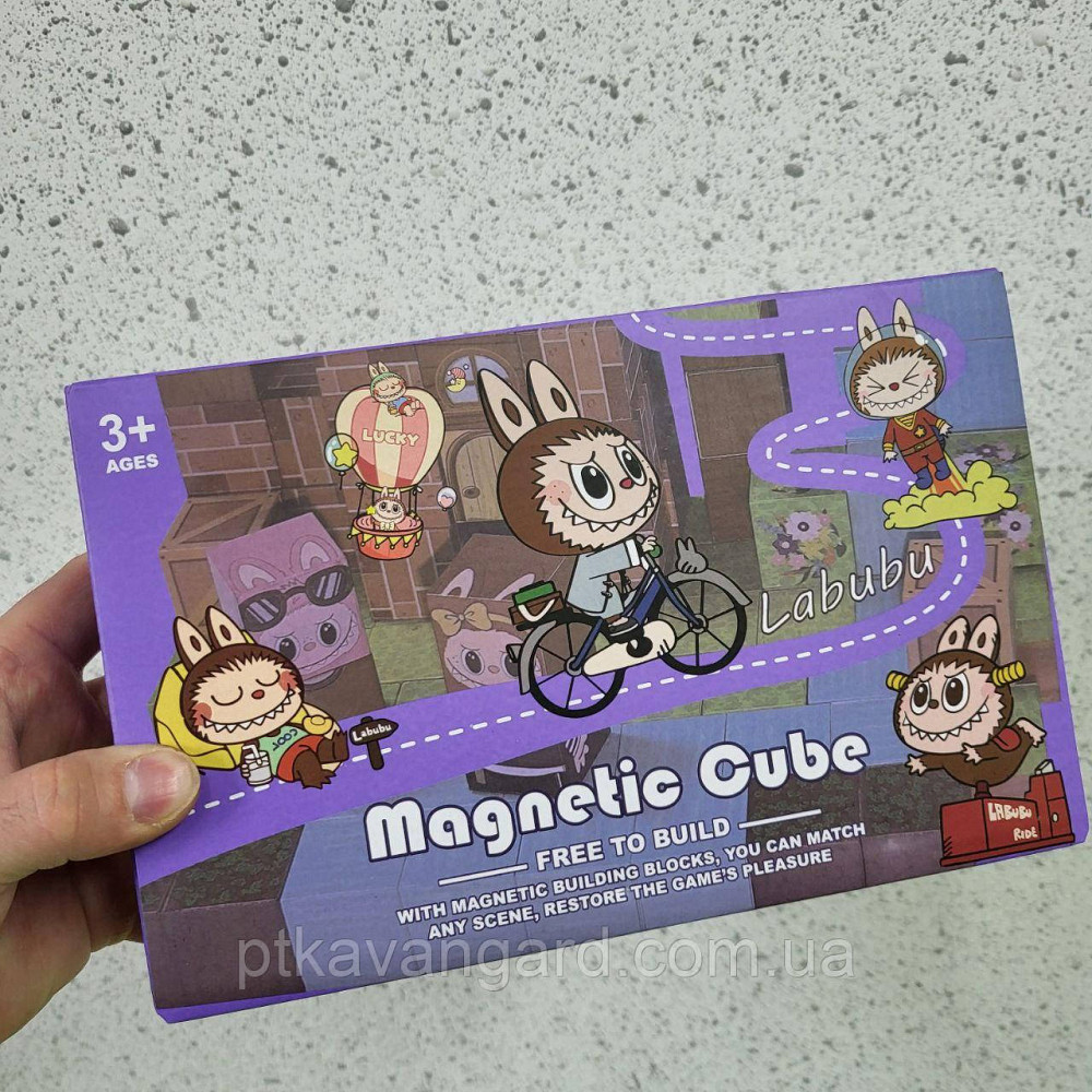 Магнітний конструктор Лабубу 100 деталей будиночок біля водоспаду (подвійні магніти) BZ 94-4 Хмельницький - фото 7