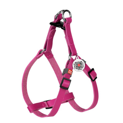Шлея для котів WAUDOG Classic з QR паспортом XS Ш 10 мм В=С 28-40 см рожева (60107) Вінниця - фото 1