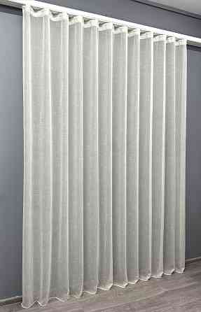 Тюль VR-Textil 876т Лен Бежевый 400х270 см (43-079) Киев