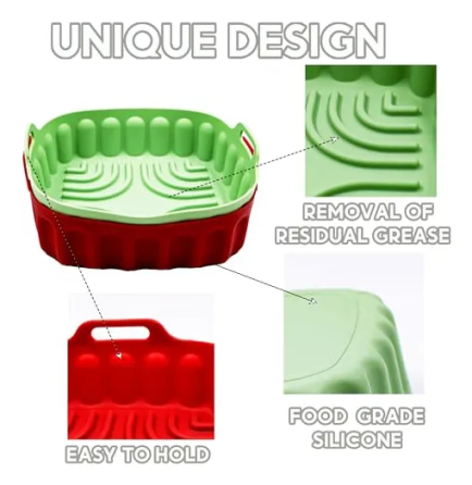 Набір силіконових форм 2шт для аерофритюрниці, аерогрилю, духовки +аксесуари в подарунок Gurlideo Луцк
