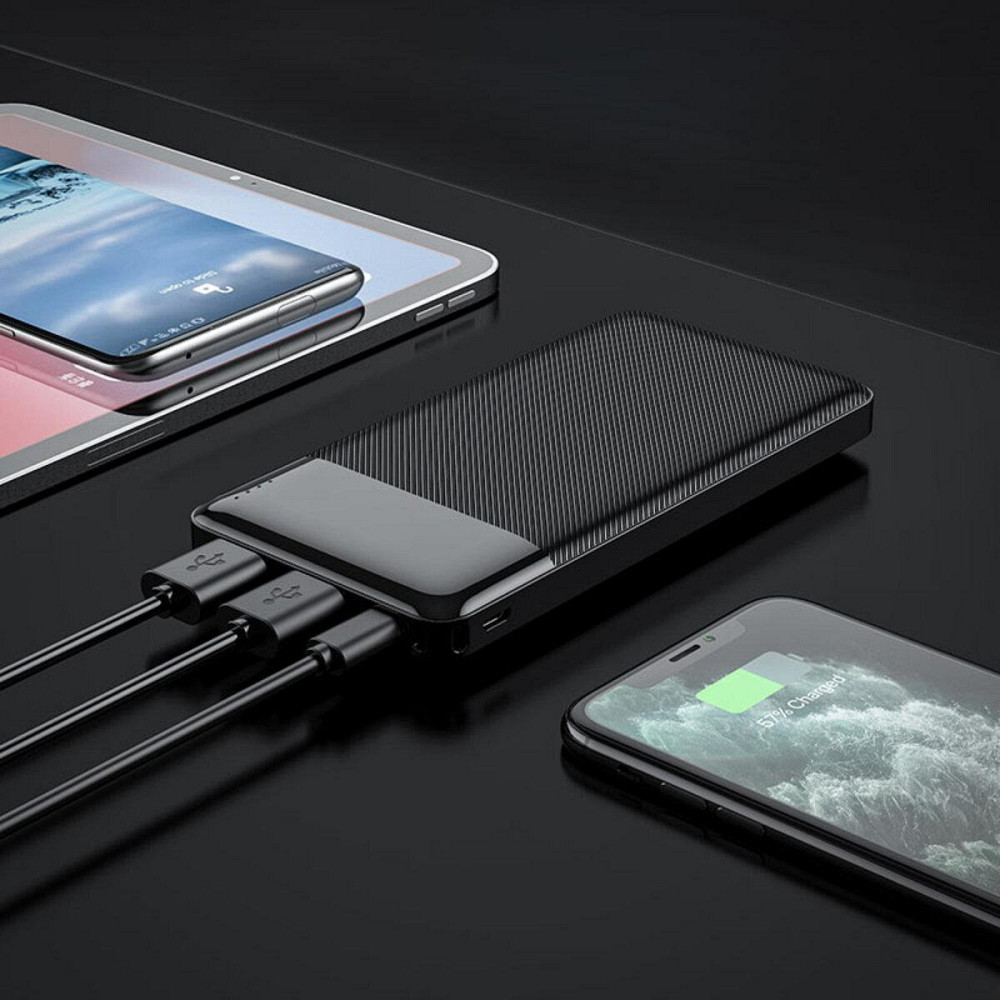 Павербанк 10000 mAh HOCO J72 Easy travel черный power bank повербанк Одесса - изображение 5