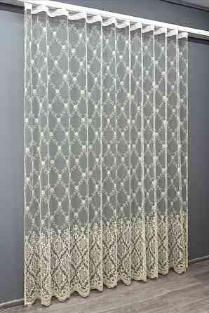 Тюль VR-Textil 1682т Фатин с вышивкой Молочный 300х270 см (42-0730) Киев