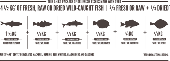 Orijen 6 Fish (Оріджен 6 Фіш) сухий корм для котят і кішок усіх порід 5.4 кг. Запоріжжя