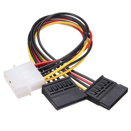 Переходник IDE Molex - 2x Sata 15pin для питания жестких дисков 17 см Киев - изображение 1