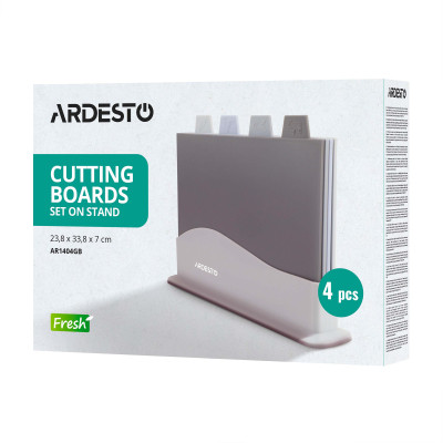 Дошка для нарізання Ardesto Fresh набір 4 шт на підставці (AR1404GB) Вінниця - фото 5