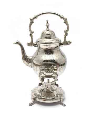 Чайник из бронзы с горелкой на подставке Киев